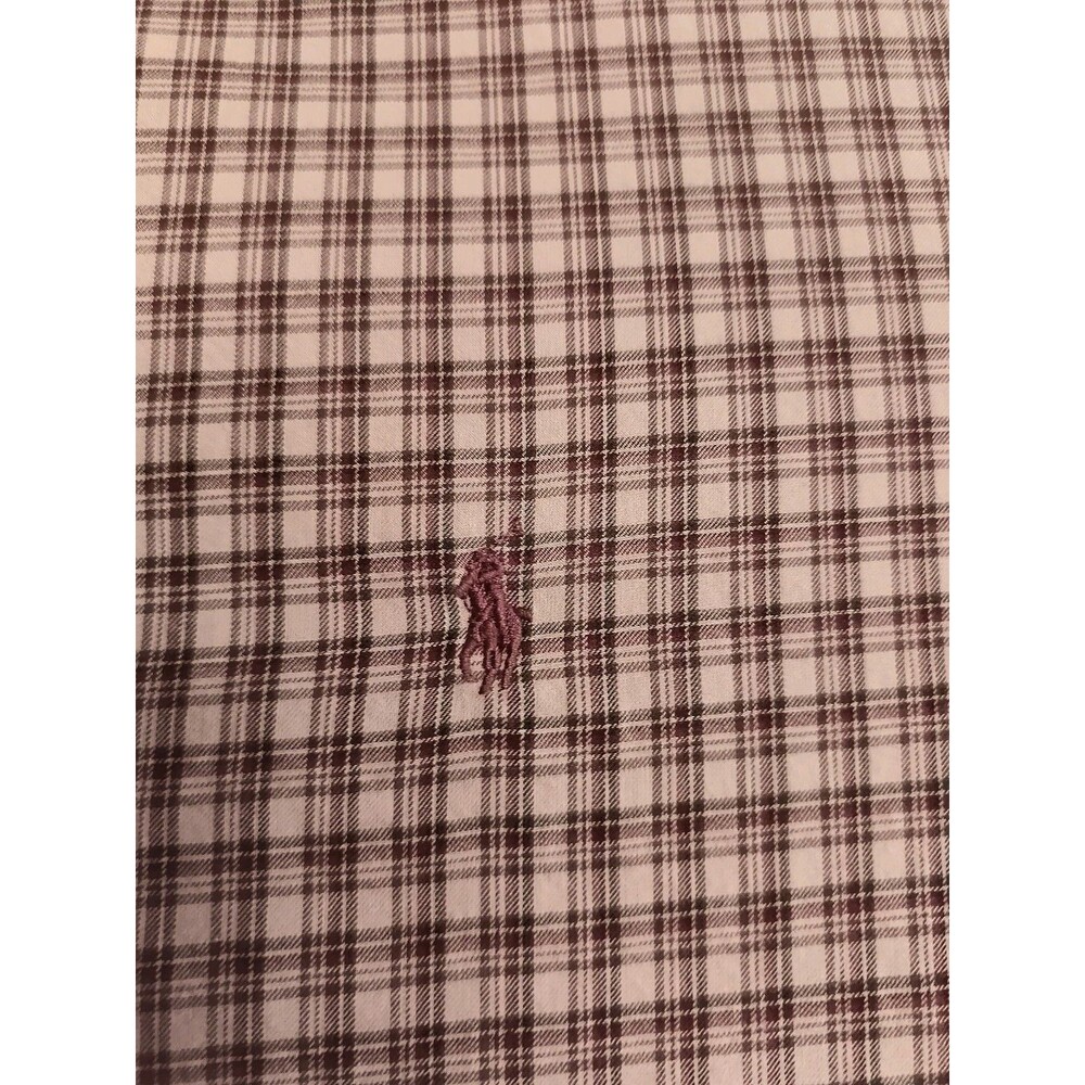 Ralph Lauren Plaid Button Down Shirt Men’s 4XLT Brown long sleeve Classic Fit - Picture 4 of 11